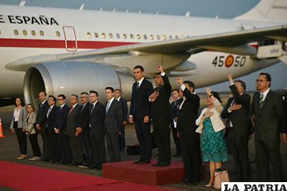 El presidente del gobierno español, Pedro Sánchez, llegó al aeropuerto de Viru Viru /Enzo De Luca