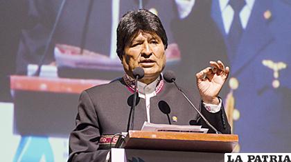El Presidente del Estado Evo Morales /AB