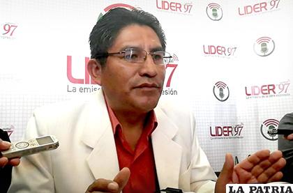 El gobernador de La Paz, Félix Patzi /ERBOL