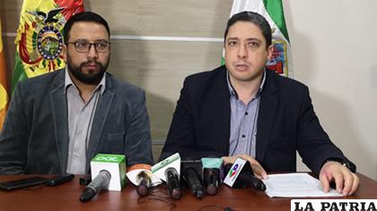 El viceministro Diego Jiménez y el ministro Héctor Arce /MJyTI
