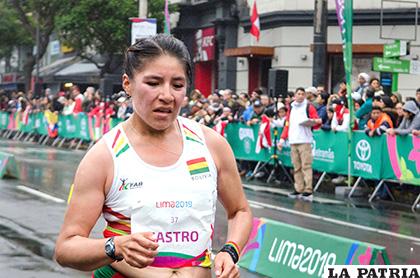 Castro en plena competencia, terminó en el quinto puesto /LA PATRIA - Walter Challapa