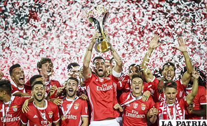 Festejos de los integrantes del Benfica /diariomas.hn