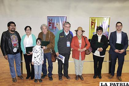Los galardonados en la Feria del Libro de La Paz /Feria del Libro La Paz