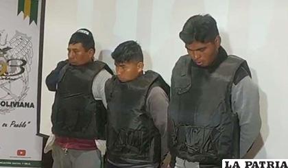 Los detenidos fueron presentados este lunes /Erbol