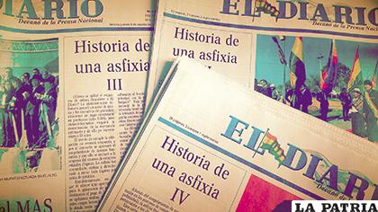 Portadas del periódico El Diario de Bolivia que denuncian una asfixia tributaria /ANP