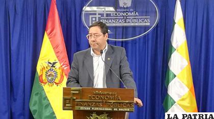 Luis Arce, ministro de Economía y Finanzas /MEyFP