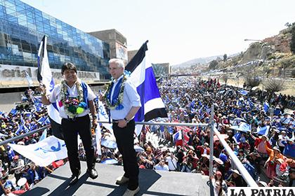 El binomio Evo-Álvaro fue proclamado este sábado en La Paz /abi.bo