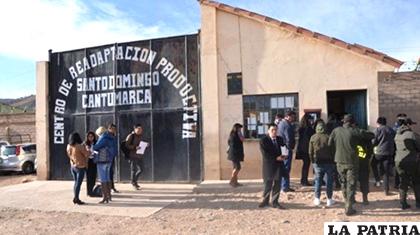 La cárcel de Cantumarca donde permanecerán los presuntos asesinos /Ministerio de Justicia