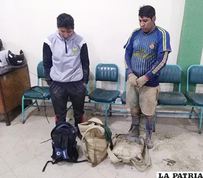 Los dos jucus fueron aprehendidos por militares en Cataricahua /LA PATRIA