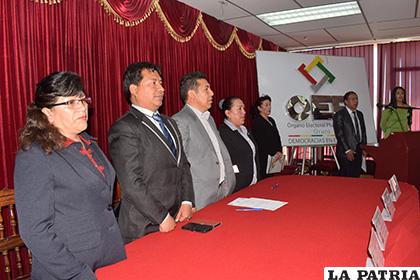 Las autoridades del TEDO que llevarán el proceso electoral en el departamento de Oruro /LA PATRIA