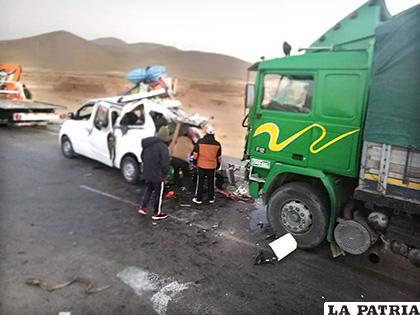 Los daños materiales son de mucha consideración en el vehículo liviano /RRSS