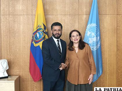 La presidenta de la (ONU), María Fernanda Espinosa, preocupada por los incendios en Bolivia /ABI