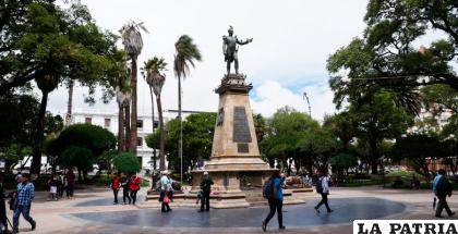 La Plaza 25 de Mayo, en el centro histórico de la ciudad de Sucre