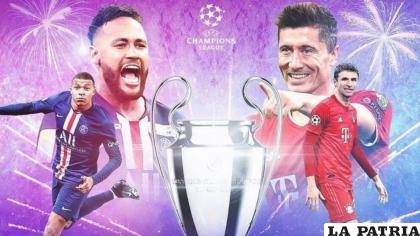 Neymar y Mbappé del PSG, Lewandowski y Müller del Bayern