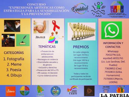 Afiche del concurso impulsado por varias instituciones /Facebook Equidad