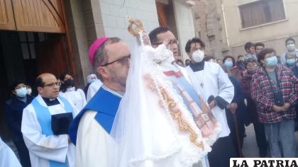 La Virgen de la Asunta bendijo a la ciudad de Oruro /DIÓCESIS DE ORURO