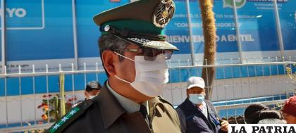 Comandante de la Policía de Oruro coronel Limberth Oporto /LA PATRIA