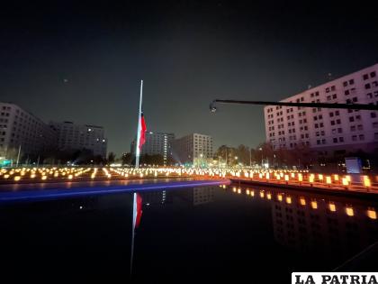 Se encendieron 460 luces en memoria de los fallecidos /PRESIDENCIA DE CHILE
