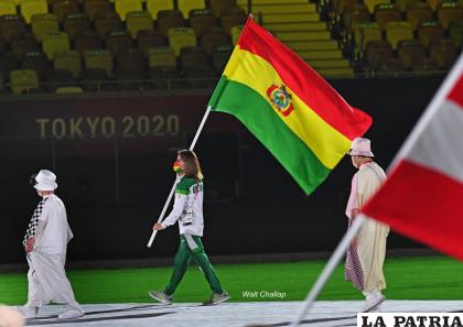 Ángela Castro representó al país en la ceremonia de clausura 
/Walter Challapa