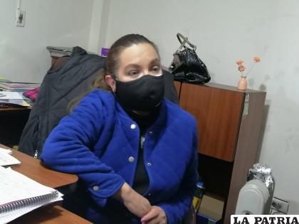 Oficial operativo del PAE II en Oruro, María Cristina Guzmán 
/LA PATRIA
