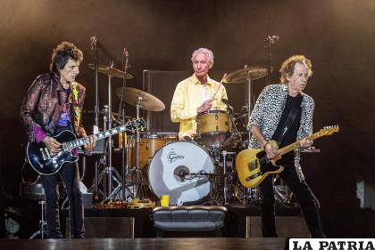 Ronnie Wood, Charlie Watts y Keith Richards, de los Rolling Stones, tocando el 15 de julio de 2019 en Nueva Orleans /Foto por Amy Harris /Invision /AP, Archivo