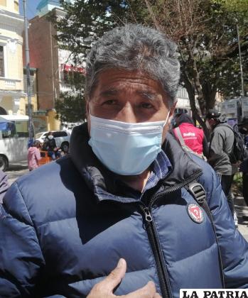 El presidente de la APDH de Oruro Jorge Castillo /LA PATRIA