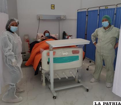 Paciente internado en el “Centro Covid-19” /CNS