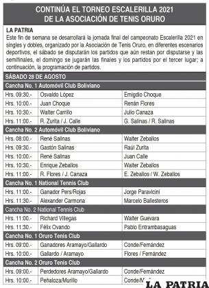 SÁBADO 28 DE AGOSTO