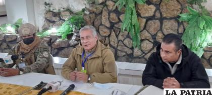 La conferencia de prensa se desarrolló en instalaciones del Regimiento Camacho /LA PATRIA