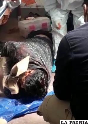Durante la revisión externa del cadáver de la víctima /Cortesía