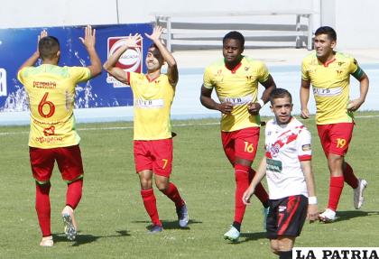 Palmaflor ganó en Cochabamba 1-0 la última vez que recibió a Nacional Potosí el 17/04/2022 /APG