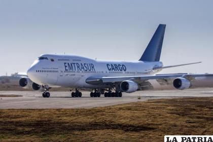 En esta foto de archivo, un Boeing 747 de propiedad venezolana, operado por la línea de carga estatal Emtrasur de Venezuela /AP