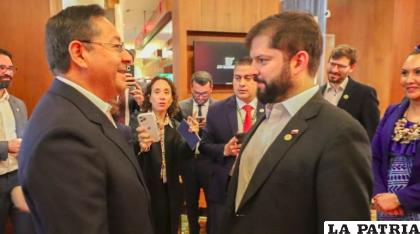El Presidente, Luis Arce, se reunió en Bogotá con el Presidente de Chile, Gabriel Boric /RR.SS.