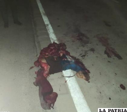 El cuerpo destrozado yacía sobre el asfalto /LA PATRIA (DIFUMINARRRR)
