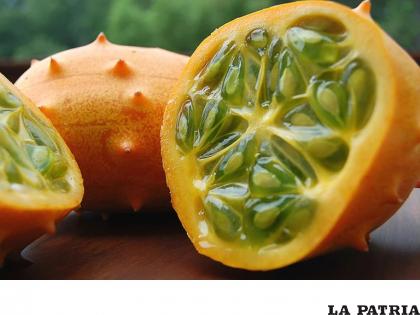El melón con cuernos es una fruta exótica de Kiwano /Infobae