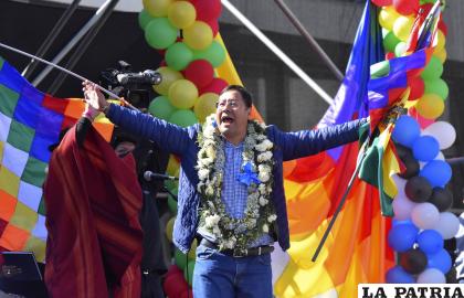 El Presidente participó de la masiva concentración y marcha /APG