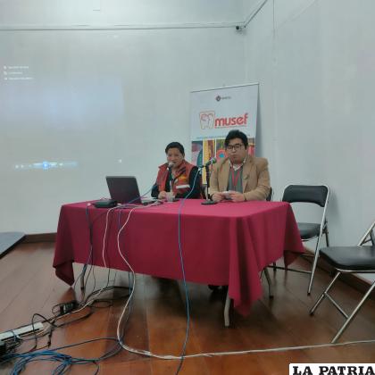 Durante la presentación del cortometraje en La Paz 
/Lunangel