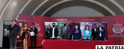 Autoridades, organizadores y aliados durante la presentación de Expoteco 2022 /LA PATRIA