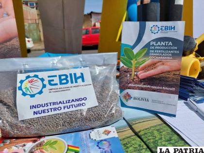 Muestra de fertilizante granulado. /EBIH.