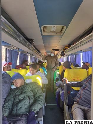 Los extranjeros pretendían llegar a Pisiga en un ómnibus de servicio público /LA PATRIA