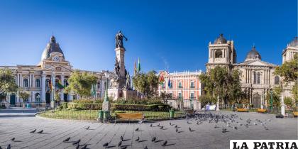 La Plaza Murillo, en el centro de La Paz / RRSS