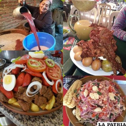 Variedad de platos típicos de Cochabamba / RRSS