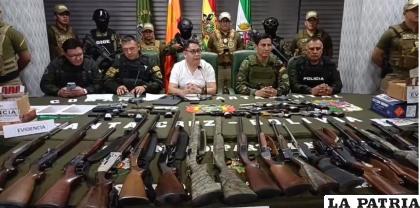 Armas encontradas en el domicilio de Roberto Hurtado /ABI