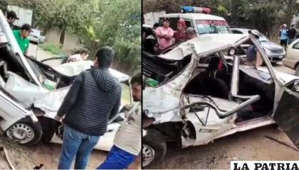 Así quedó el vehículo involucrado en el accidente /Red Uno