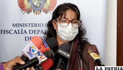 La fiscal departamental de Potosí Roxana Choque hizo conocer el caso /Fiscalía 