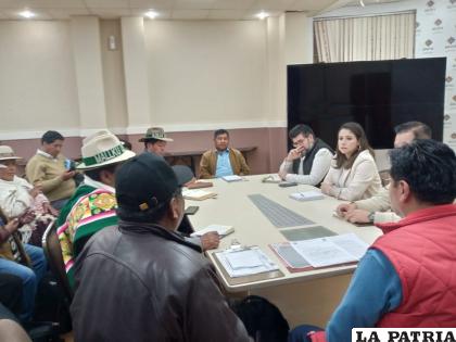 Reunión entre el Ministerio de Salud, alcaldes y sector salud de Oruro /SIRMES
