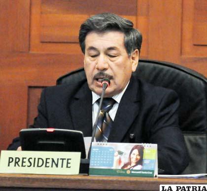 Presidente del Tribunal de Sentencia, Ángel Irusta