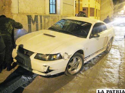 Vehículo que era conducido por un conductor ebrio