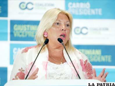Elisa Carrió, líder y candidata de la Coalición Cívica