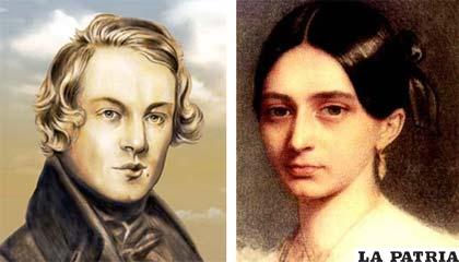 Robert Schumann y su esposa Clara Wieck